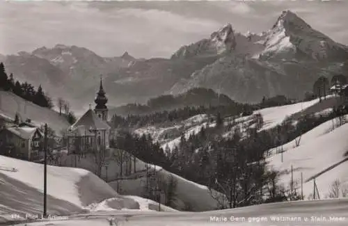 Berchtesgaden - Maria Gern gegen Watzmann - ca. 1955