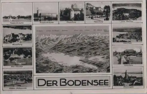 Bodensee - u.a. Übersichtskarte - 1950