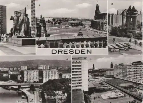 Dresden - u.a. Blick auf die Prager Straße - 1978