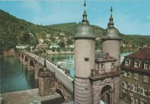 Heidelberg - Alte Brücke mit Tor - ca. 1975