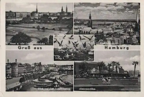 Hamburg - u.a. Alsterpanorama - 1955