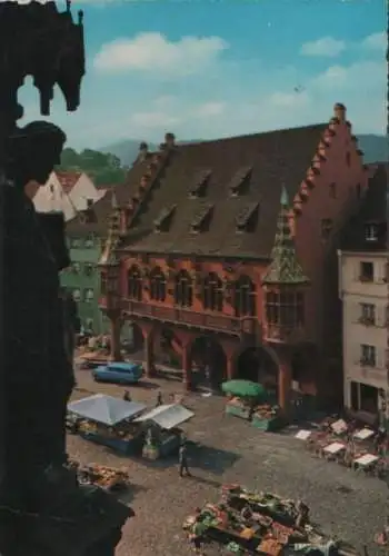 Freiburg - Münsterplatz und Kaufhaus - 1965