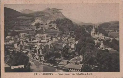 Frankreich - Frankreich - Lourdes - Vue prise du Chateau-Fort - 1939