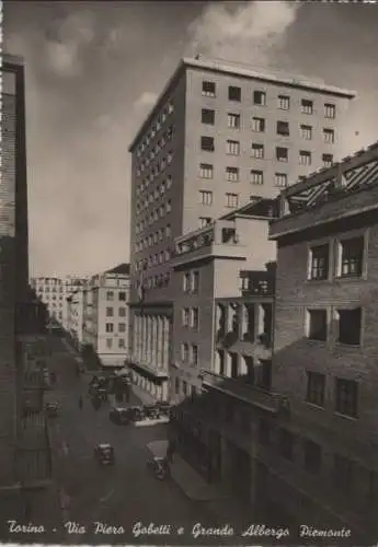 Italien - Italien - Turin - Torino - Via Piero Gobetti e Grande Albergo Piemonte - ca. 1960