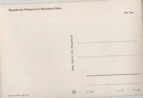 Rappbodetalsperre - bei Wendefurth