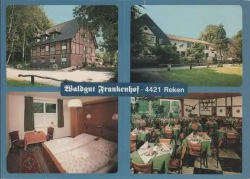 Reken - Waldgut Frankenhof (Rückseite komplett werbebedruckt) - ca. 1985