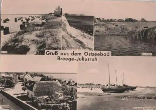 Breege - Juliusruh, u.a. Fischerboote am Strand - 1960