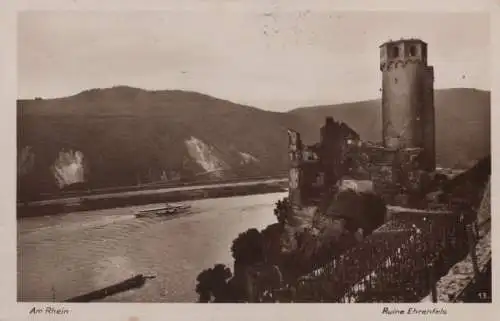 Rüdesheim, Ruine Ehrenfels - ca. 1940