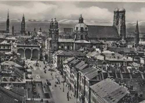 München - Theatinerkirche und Dom - ca. 1955