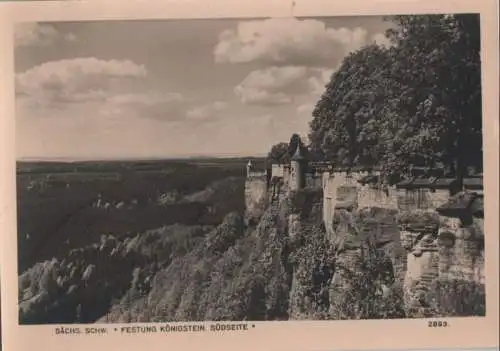 Königstein - Festung, Südseite - ca. 1955