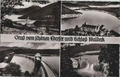 Edersee - und Schloß Waldeck - ca. 1960