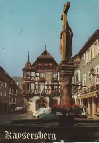 Frankreich - Frankreich - Kaysersberg - Brunnen aus Sandstein - 1990