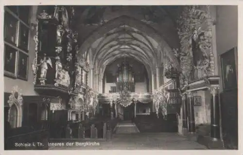 Schleiz - Inneres der Bergkirche - ca. 1935