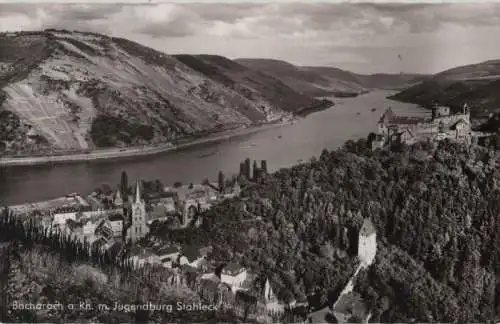 Bacharach - mit Jugendburg Stahleck - 1961