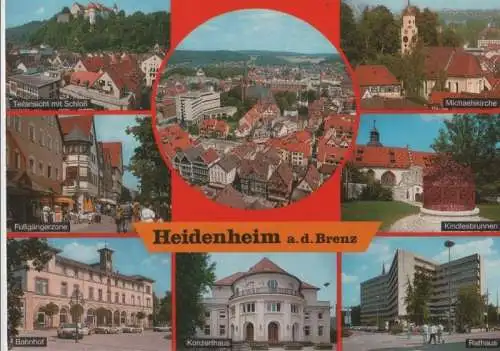 Heidenheim - u.a. Teilansicht mit Schloß - ca. 1980