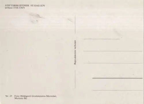 Schweiz - St. Gallen - Schweiz - Stiftbibliothek
