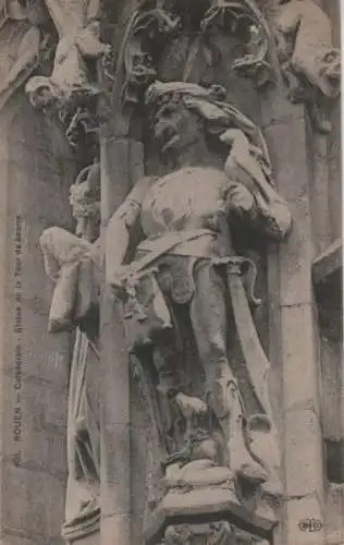 Frankreich - Frankreich - Rouen - Cathedrale, Statue de la Tour de beurre - ca. 1935