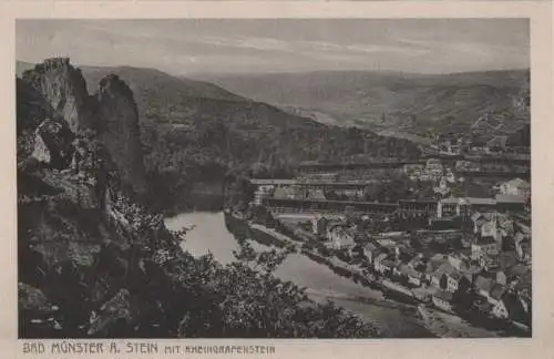 Bad Münster am Stein-Ebernburg - mit Rheingrafenstein - ca. 1950