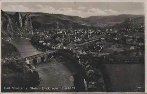 Bad Münster am Stein - Blick vom Felseneck - 1930