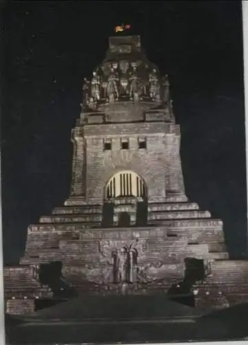 Leipzig - Völkerschlachtdenkmal bei Nacht - 1965