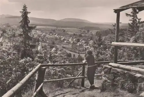 Finsterbergen - Blick von der Blockhütte am Hainfelsen - 1975