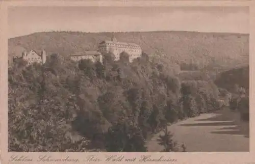 Schloss Schwarzburg mit Hirschwiese - ca. 1955