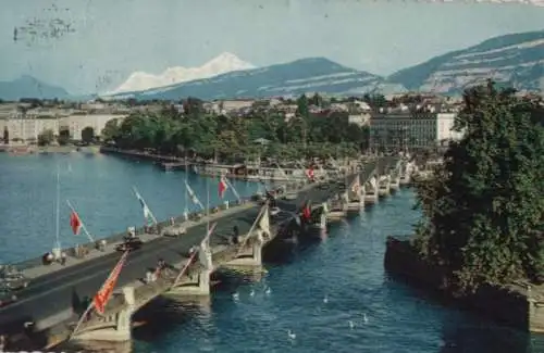 Schweiz - Genf / Genève - Schweiz - Le pont du Mont-Blanc