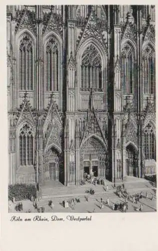 Köln - Dom, Westportal - ca. 1960