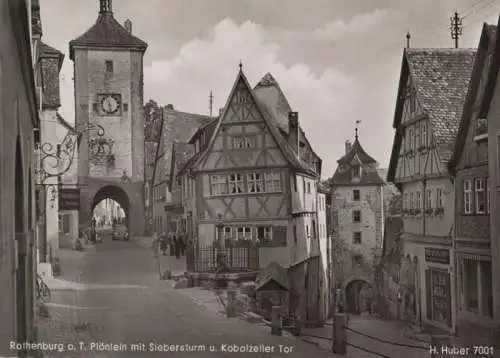 Rothenburg - Plönlein mit Kobolzeller Tor - ca. 1960