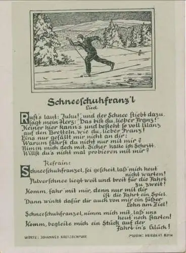 Liedkarte - Schneeschuhfranzl