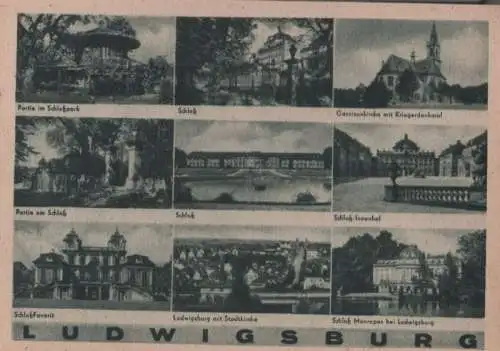 Ludwigsburg - u.a. Schloss - ca. 1950