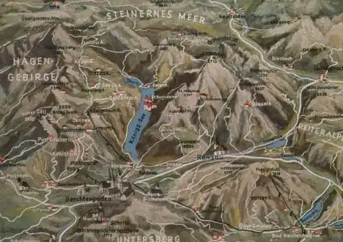 Berchtesgadener Land - Übersichtskarte - 1959