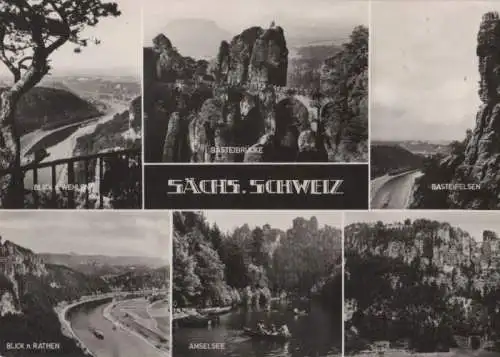 Sächsische Schweiz - u.a. Blick nach Rathen - 1968