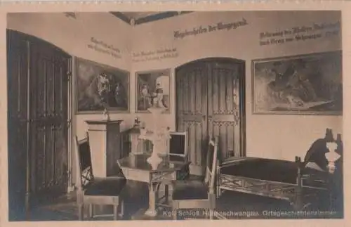 Schwangau, Hohenschwangau - Ortsgeschichtenzimmer - ca. 1935