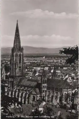 Freiburg - Münster vom Schloßberg aus - ca. 1960