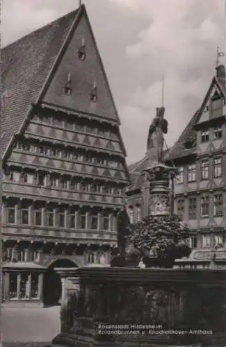 Hildesheim - Rolandbrunnen und Knochenhauer-Amthaus - ca. 1960