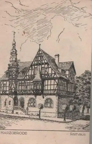 Harzgerode - Das neue Rathaus - ca. 1950