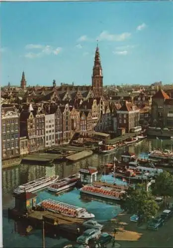 Niederlande - Niederlande - Amsterdam - Damrak, Rondvaartboten - ca. 1980