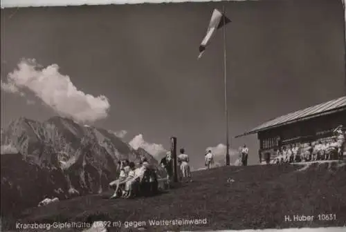 Kranzberg - Gipfelhütte gegen Wettersteinwand - 1961