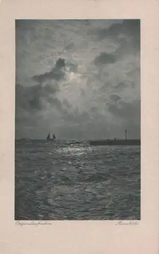 Segelschiff im Meer - ca. 1950