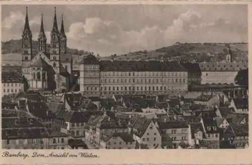 Bamberg - Dom, Ansicht von Westen - ca. 1950