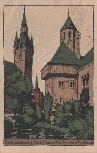 Braunschweig - Dankwarderode u. Rathaus - 1926