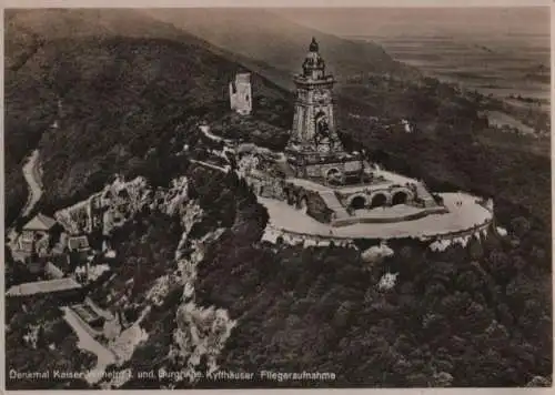 Kyffhäuser - Luftaufnahme, Denkmal Kaiser Wilhelm I. - 1938