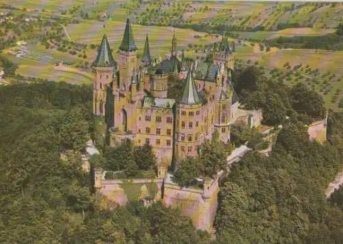 Burg Hohenzollern - Luftaufnahme - ca. 1985