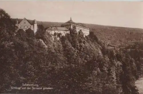 Schwarzburg - Schloss von der Terrasse gesehen - ca. 1935