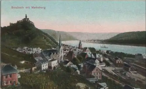 Braubach - mit Marksburg - ca. 1920