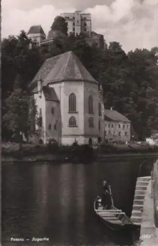 Passau - Ilzpartie, Kahnüberfahrt - ca. 1960