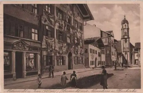 Mittenwald - Obermarkt mit Neunerhaus - 1931