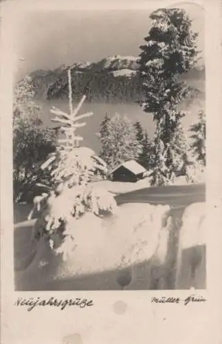 Neujahrsgrüße Winterlandschaft