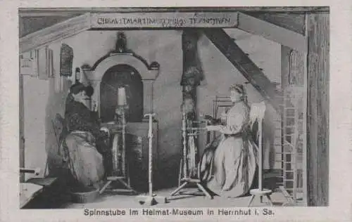 Spinnstube im Heimatmuseum Herrnhut - 1919